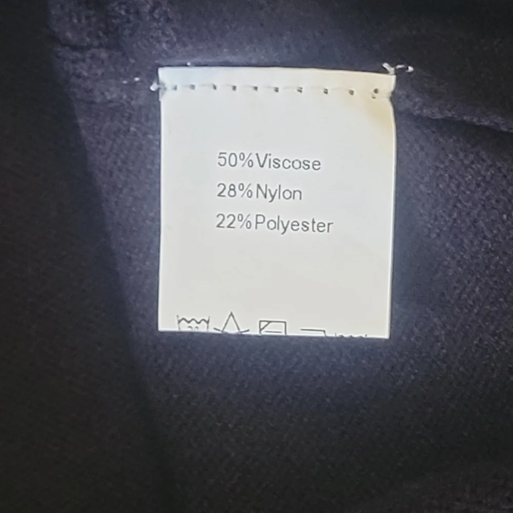 Black Long Sleeve Lightweight V-Neck Sweater with Striped Trim - NIP